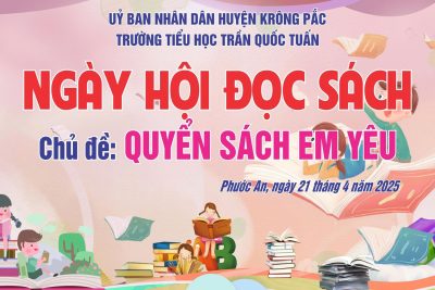 Thực hiện kế hoạch số 176-CV/ĐTN  của Huyện đoàn Krông Pắc V/v tổ chức các hoạt động và tuyên truyền ngày Sách và Văn hoá đọc VN năm 2025. ☘️☘️Được sự chỉ đạo của Chi bộ- BGH nhà trường. LĐ trường TH Trần Quốc Tuấn tổ chức ngày hội đọc sách với chủ đề: “Quyển sách em yêu”❤️ ☘️☘️Trong khuôn khổ chương trình, LĐ đã tổ chức cuộc thi “Kể chuyện theo sách”, “Trang trí tủ sách” , quyên góp sách để XD tủ sách Liên đội và tủ sách các điểm trường.